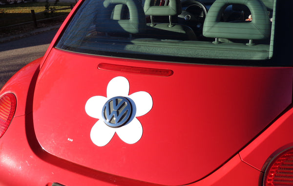 Vw Beetle Flower Magnetic Decal White Bling My Bug 